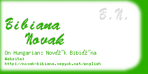 bibiana novak business card